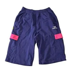 フィンタ【M】ハーフパンツ　サッカー　フットサル　ネイビー系　ウエストゴム