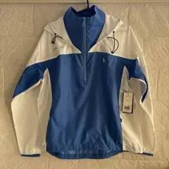 RLX ハーフジップフード付きジャケット 青白