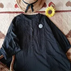 【新品】ピンタックとスモッキングが素敵なチュニックワンピース♡SM2ニコアンド♪