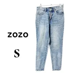 ZOZO 데님 팬츠 라이트 블루 S 와이드 팬츠 스트레이트