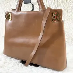 良品 Ferragamo フェラガモ 2ウェイ ショルダーバッグ ガンチーニ 차