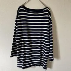 GAP☆ボーダーカットソー☆七分袖☆ネイビー×ホワイト☆Mサイズ☆ボートネック☆