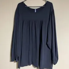 最終お値下げ　USEDアズノゥアズ黒の長袖チュニック 19号