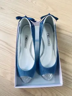 ダイアナ　夏用サンダル⭐︎23.5 ライトブルーデニム生地