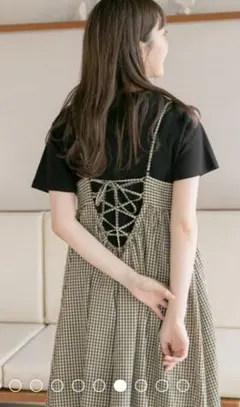 【URBAN RESEACH サニーレーベル】ビスチェギャザーキャミワンピース