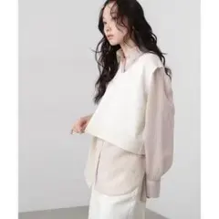 ◇N. Natural Beauty Basic◇Vネックショートベスト オフ