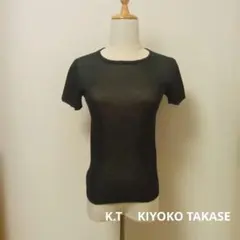 K.T 半袖 クルーネック ニット ブラックのサムネイル