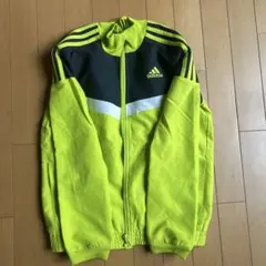 adidas 蛍光イエロー ジャケット　上下セット