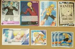 ONEPIECE　デコステッカー　カードゲーム　シール　まとめ売り　サンジ