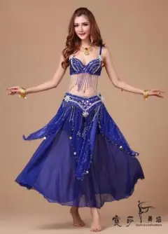 青の社交ダンス、上下セットアップ。新品✨フリー、 青の社交ダンス、上下セットアップ。新品✨フリー、 - メルカリ