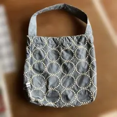 ハンドメイド 丸ポーチ バッグチャーム ミナペルホネン タンポポ使用