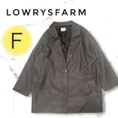 LOWRYS FARM 千鳥格子 テーラードジャケット ブラウン フリー／475