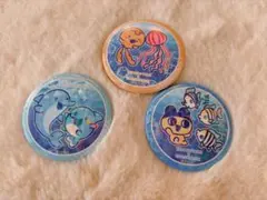 たまごっち　えのすいコラボ缶バッジ　まめっち、いるかっち、くららっちのサムネイル