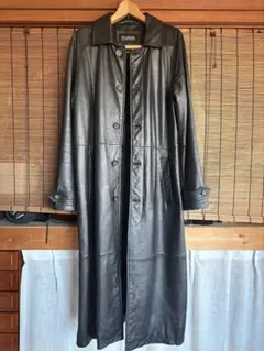 【WILSONS LEATHER】ブラック レザー ロングコート M
