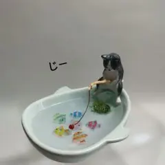 レジンア－ト☆ジンベイザメ☆釣りをする猫