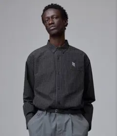 【オンライン完売品】GU×UNDERCOVER チェック長袖シャツ Lサイズのサムネイル