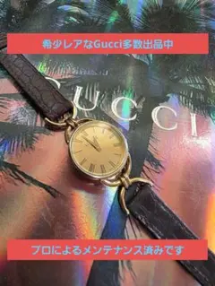 ⭐【超美品】グッチヴィンテージ3000.Lゴールド腕時計(新品電池稼働品