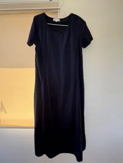 マタニティーネイビー 半袖ワンピース
