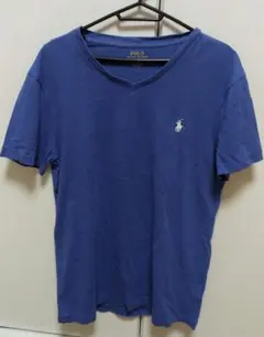 Polo Ralph Lauren 青 Vネック Tシャツ