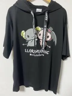 サンリオ　ルロロマニック　パンク　半袖パーカー　ブラック　Lサイズ