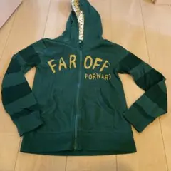 グリーン ストライプ パーカー サイズ140