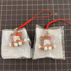 ハローキティ 牛の衣装 ストラップ