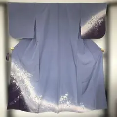 夏着物　単衣　辻ヶ花模様訪問着　未使用品　スモールサイズ