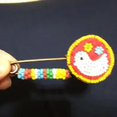 ハンドメイド 小鳥の ピンブローチ