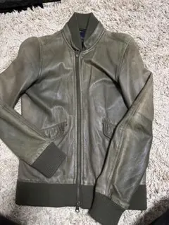 SHIPS JET BLUE ラムレザー ジャケット S