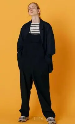 CITEN(シテン)フレンチオーバーオール黒つなぎサロペットユナイテッドアローズ