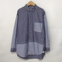 ユニクロ スーピマコットンオーバーサイズシャツ 長袖 ストライプ M