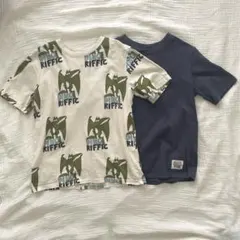 恐竜 無地Tシャツ2枚セット　120〜130