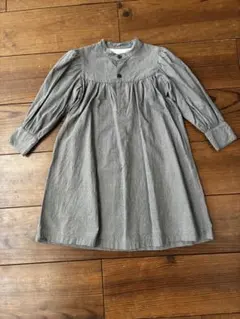 VANILLA SLOW 長袖グレーワンピース