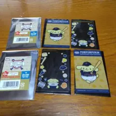 サンリオ　タイトーくじ　侍ジャパン G賞　クリアカードセット　ポムポムプリン