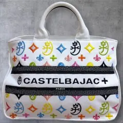 D377/CASTELBAJAC バッグ 白 刺繍 カラフル アミン7