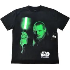 スターウォーズ　ヴィンテージ加工Tシャツ　S 実寸XL　クワイ＝ガン・ジン *