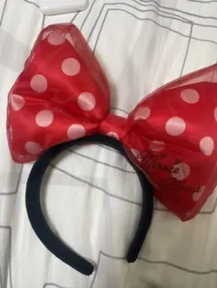 ディズニー カチューシャ 赤 デカリボン ミニー