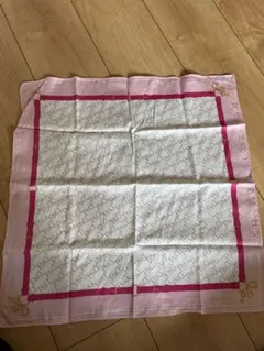 Pinky & Dianne ハンカチ 白地 ピンクのサムネイル
