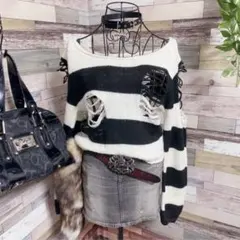 平成ギャル y2k フェアリーグランジ クラッシュ ダメージニット351