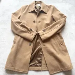 TK タケオキクチ　ウール混コート バックスリット　キャメル　S