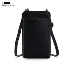 スマホショルダー スマホポーチ スマホポシェット バック　ブラック