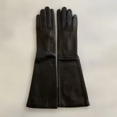 美品　イタリア　GALA GLOVES レザーロンググローブ　ブラック　黒革手袋のサムネイル