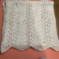 クリーム色 モヘヤニットストール