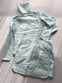 【未使用】アディダスゴルフ　セットアップ　中綿　アクア