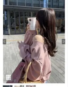 GRL オフショルダースウェットトップス pm392