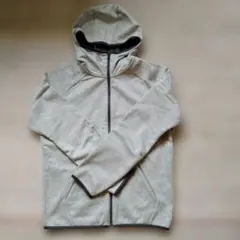 グレー フルジップ フード付きパーカー