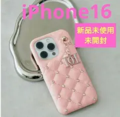 Darich キルティングビジューDDチャーム iPhone16　ピンク