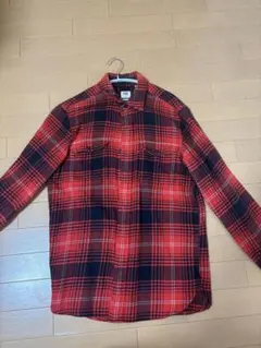 Levi's レッド/ブラック チェック ネルシャツ S