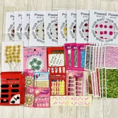 Nail stickers, parts, materials, dried flowers, mink fur, stickers, nail art