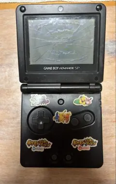 オ*コ様 ゲームボーイアドバンス SP 黒　画面割れています